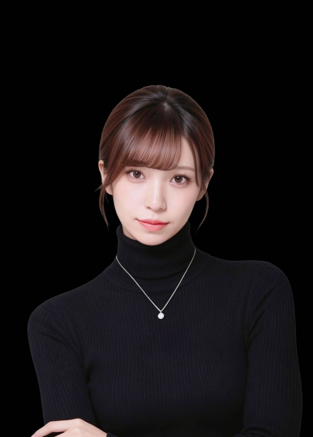 黒い服を着た現役保育士のモデルK